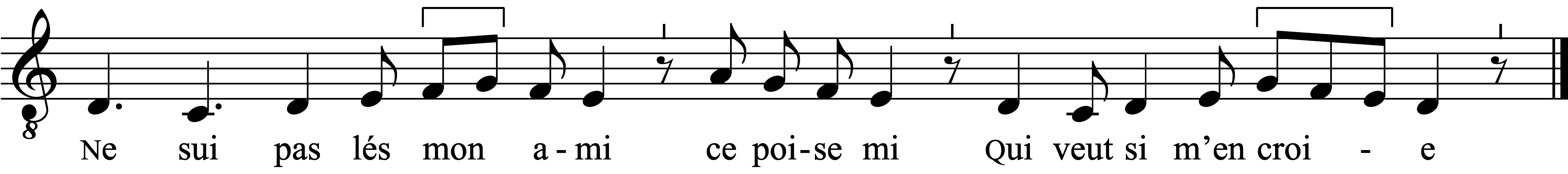 Refrain musical notation